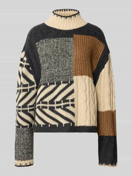 Sweter z dzianiny z wzorem warkocza Jake*s Casual