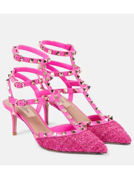 Полуотворени обувки Valentino Garavani розово