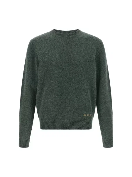 Sweter A.p.c. wełniany zielony