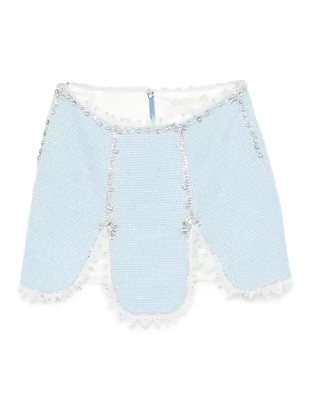 Mała mały spódnica mini Loulou koronkowa niebieska