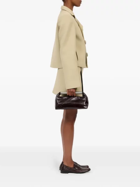 Кожена шопинг чанта Mm6 Maison Margiela кафяво
