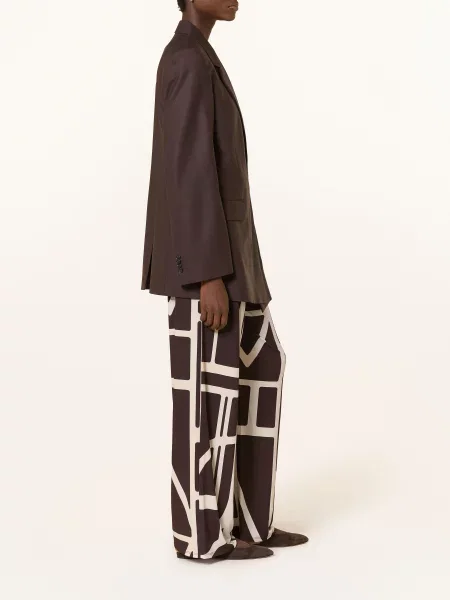 Miss Lagotte Spodnie Z Materiału Typu Marlene braun