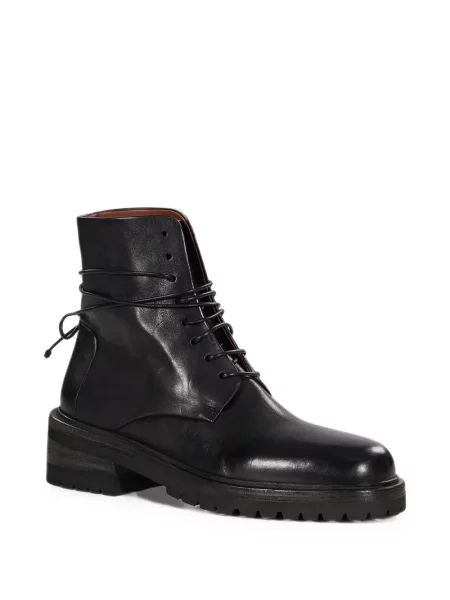Botine Marsell cu șireturi din piele negru