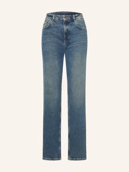 Mos Mosh Jeansy Straight Mmdivona blau niebieskie