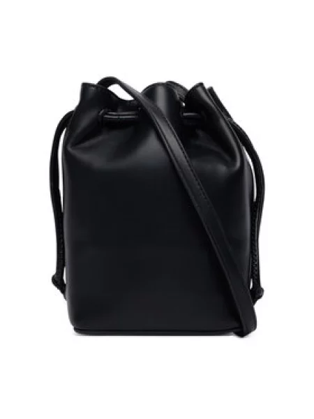 Calvin Klein Torbica Bold Ck Mini Bucket Crossbody Crna bijela