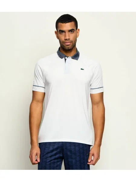 Tricou polo Lacoste tenis alb