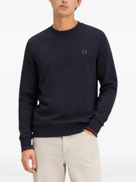 Siuvinėtas megztinis Fred Perry mėlyna