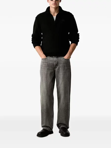 Pantaloni scurți din denim Levi's® din dantelă zdrențuiți cu talie înaltă albastru