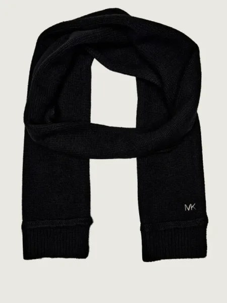 Michael Kors Șal EXPOSED cu adaos de lână negru