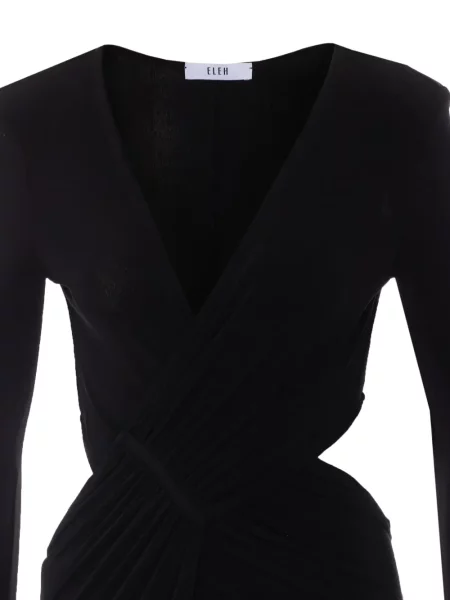 Rochie maxi Eleh cu volane negru
