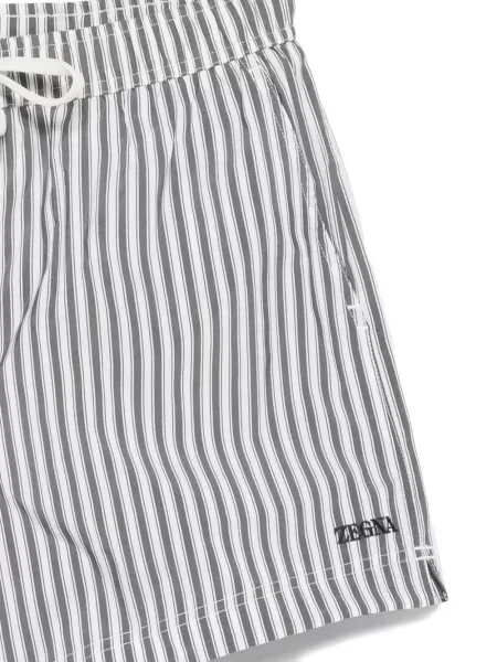Slip de baie Zegna cu cordon gri