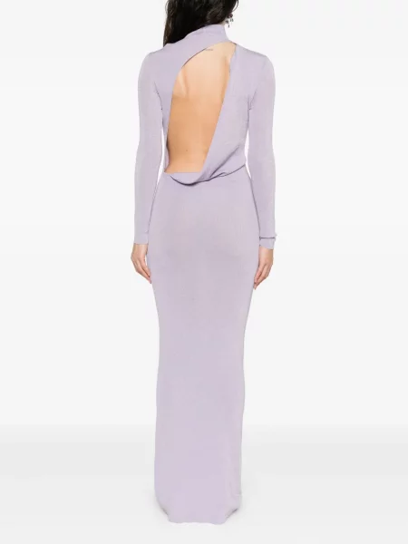 Rochie Self-portrait tricotate de costum violet
