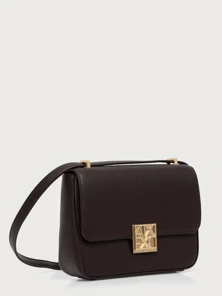 Geantă Armani Exchange din piele maro