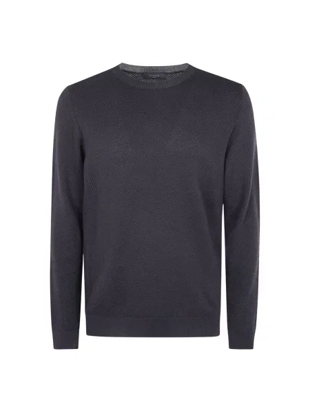 Sweter Zanone wełniany szary