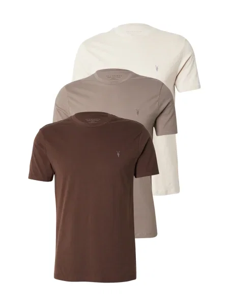 AllSaints Tricou BRACE / maro / maro mokka bej