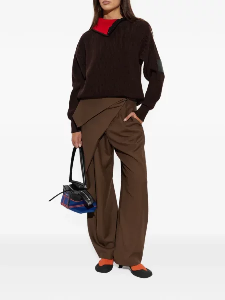 Pantaloni Loewe de lână maro