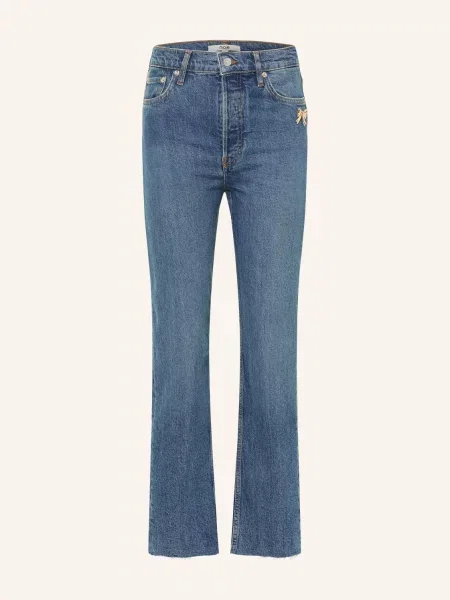 Maje Jeansy Straight blau niebieskie