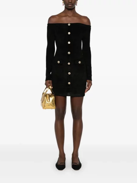 Rochie mini Self-portrait tricotate de costum negru