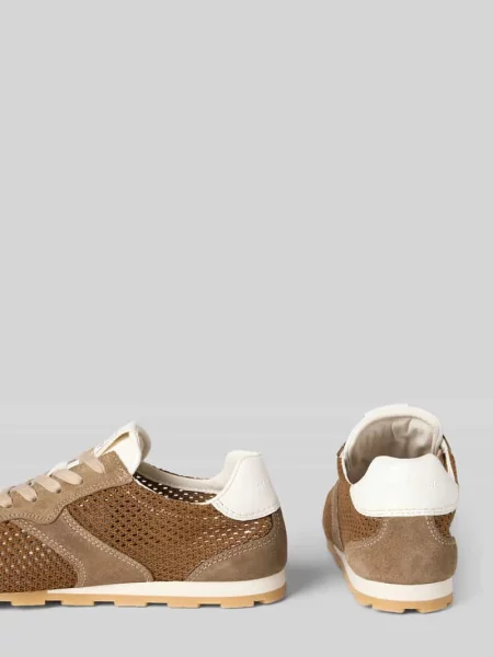 Niski krój Sneakersy z Mieszanka skóry Model FABIANA Marc O'polo brązowe
