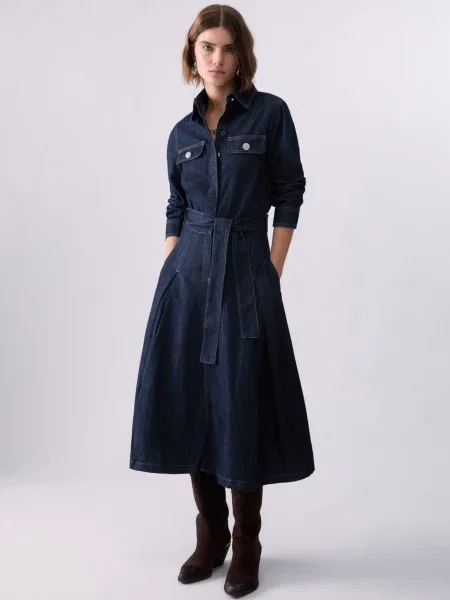 Liu Jo Košeľové šaty denim modrá