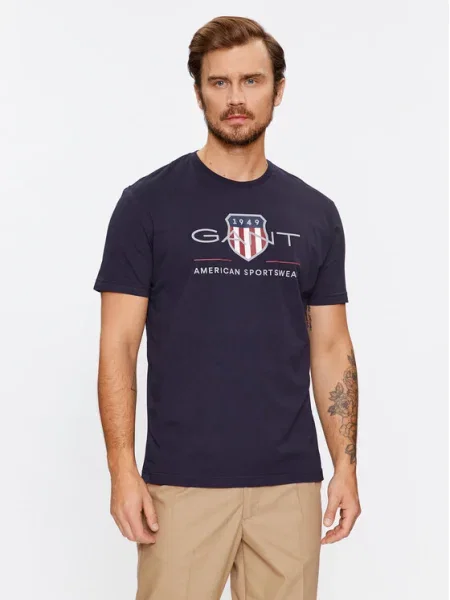 Gant Tricou Reg Archive Shield Ss Bleumarin
