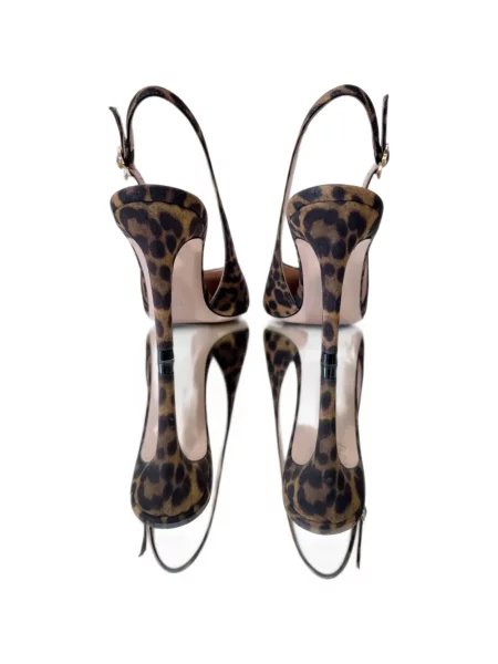 Pantofi cu toc Gianvito Rossi cu imagine cu model leopard maro