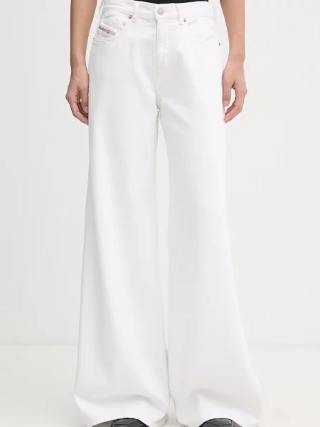 Diesel jeansy wide leg D-AKEMI białe