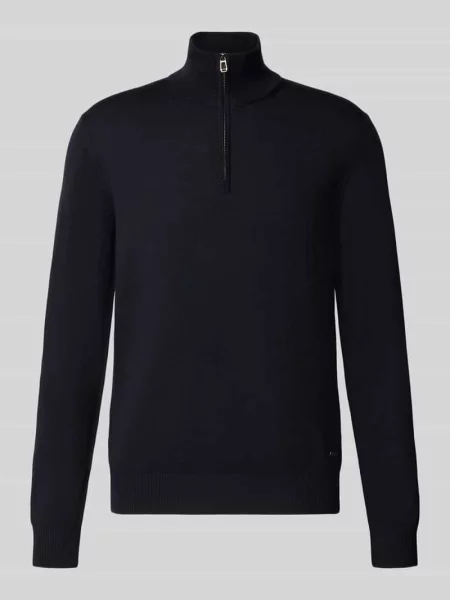 Sweter Joop! Collection ze stójką granatowy