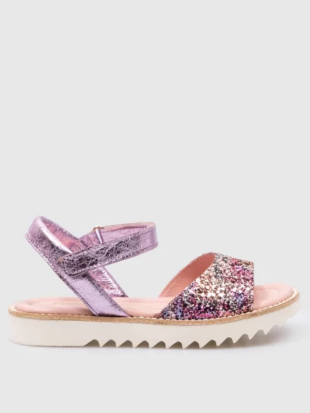 Дитячі комбіновані босоніжки Esti з глітером Pretty Ballerinas фіолетові