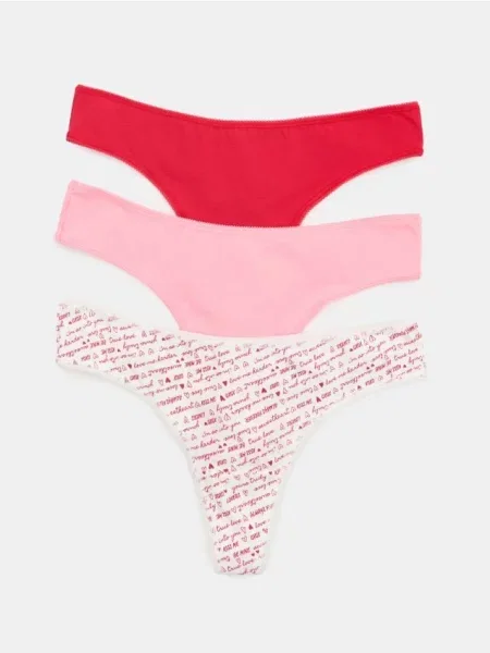 Трусики-танга 3 пари різнобарвний