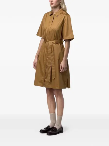 Cu centură rochie mini K-way maro