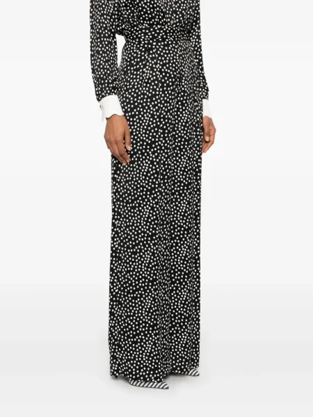 Pantaloni Nissa cu buline cu imagine negru