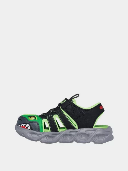Дитячі Сандалії Skechers THERMO-SPLASH зелений/чорний штучна шкіра чорні
