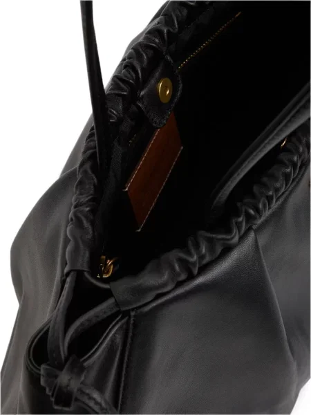 Geantă shopper Tommy Hilfiger cu volane negru