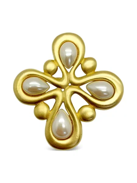 Brosa Jennifer Gibson Jewellery cu perle auriu