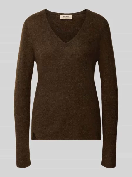 Sweter z dzianiny z dodatkiem wełny model Mape' Mos Mosh