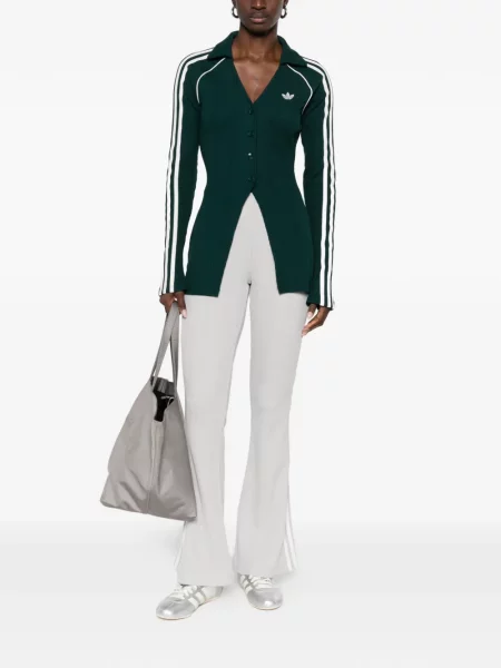 Pantaloni Adidas din piele de căprioară verde
