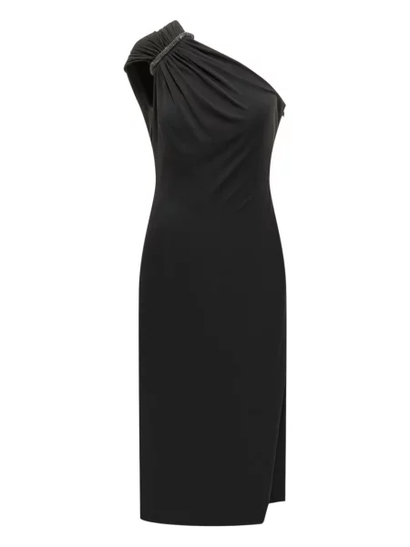 Rochie midi Tom Ford până la genunchi cu un umăr gol de costum negru