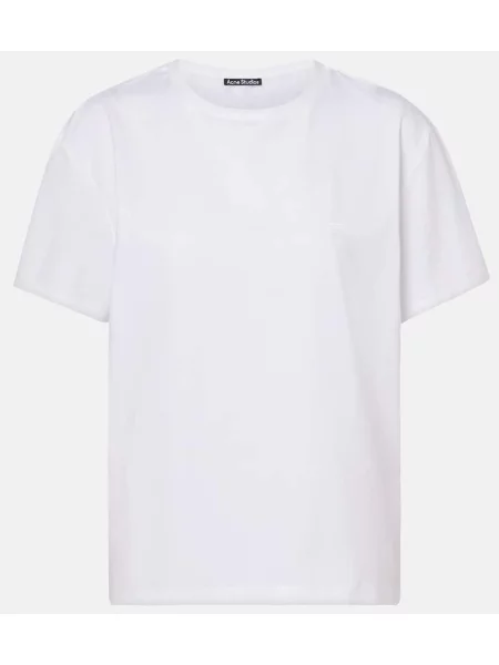 Tricou Acne Studios din jerseu alb