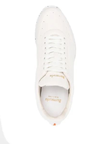 Sneakerși Barracuda din piele alb