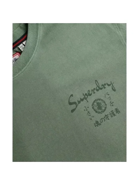 Luźna koszulka Superdry Tokyo Narrative zielona