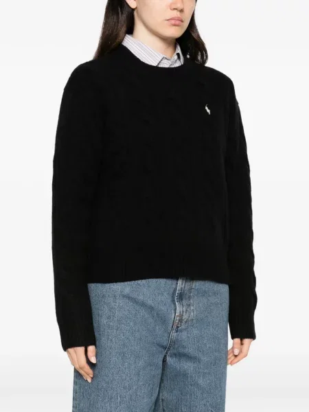 Пуловер Polo Ralph Lauren бродиран черно