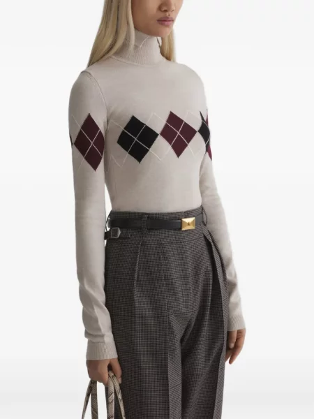 Top Mugler cu model argyle