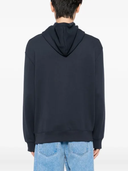 Hanorac cu glugă Maison Kitsune cu broderie albastru