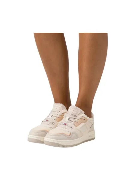 Sneakersy Tommy Hilfiger skórzane beżowe