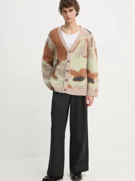 Nanushka kardigan wełniany NESSIN beżowy