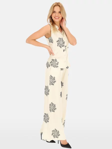 Bluza Perso sa šljokicama bez rukava elegantna bijela