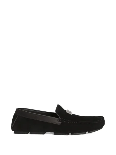 Pantofi loafer Dolce & Gabbana din piele de căprioară negru