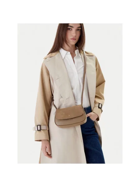Calvin Klein Torebka Ck Brushed Flap Camera Bag beżowy