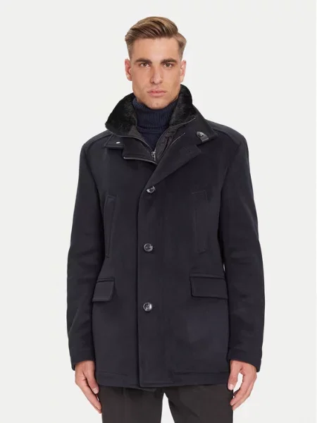 JOOP! Volneni plašč 17 Mornarsko modra